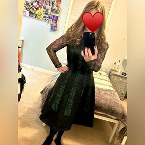 Miri Couture Black and Emerald Green wedding occasion